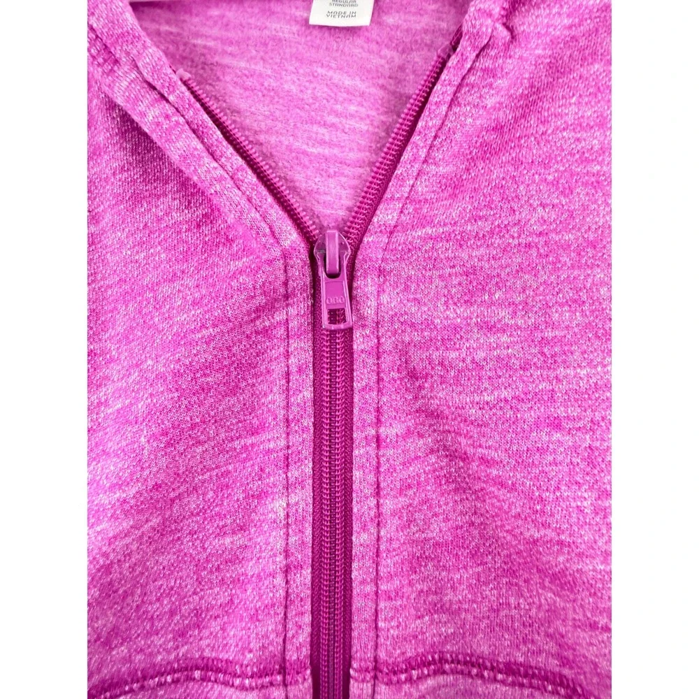 Old Navy Girls Pink Space Dye‎ Zip Up Hoodie Sweatshirt Size 8 Comfy Spring Cozy